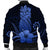 Hawaii Polynesian Pineapple Hibiscus Bomber Jacket - Blue - AH - Polynesian Pride