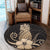 Hawaii Polynesian Pineapple Hibiscus Round Carpet - Gold - AH - Polynesian Pride