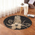 Hawaii Polynesian Pineapple Hibiscus Round Carpet - Gold - AH - Polynesian Pride