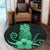 Hawaii Polynesian Pineapple Hibiscus Round Carpet - Green - AH - Polynesian Pride