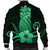 Hawaii Polynesian Pineapple Hibiscus Bomber Jacket - Green - AH - Polynesian Pride