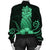 Hawaii Polynesian Pineapple Hibiscus Bomber Jacket - Green - AH - Polynesian Pride