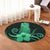 Hawaii Polynesian Pineapple Hibiscus Round Carpet - Green - AH - Polynesian Pride