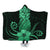 Hawaii Polynesian Pineapple Hibiscus Hooded Blanket - Green - AH Hooded Blanket White - Polynesian Pride