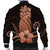 Hawaii Polynesian Pineapple Hibiscus Bomber Jacket - Orange - AH - Polynesian Pride