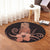 Hawaii Polynesian Pineapple Hibiscus Round Carpet - Orange - AH - Polynesian Pride