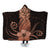 Hawaii Polynesian Pineapple Hibiscus Hooded Blanket - Orange - AH Hooded Blanket White - Polynesian Pride