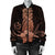 Hawaii Polynesian Pineapple Hibiscus Bomber Jacket - Orange - AH - Polynesian Pride