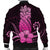 Hawaii Polynesian Pineapple Hibiscus Bomber Jacket - Pink - AH - Polynesian Pride