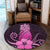 Hawaii Polynesian Pineapple Hibiscus Round Carpet - Pink - AH - Polynesian Pride