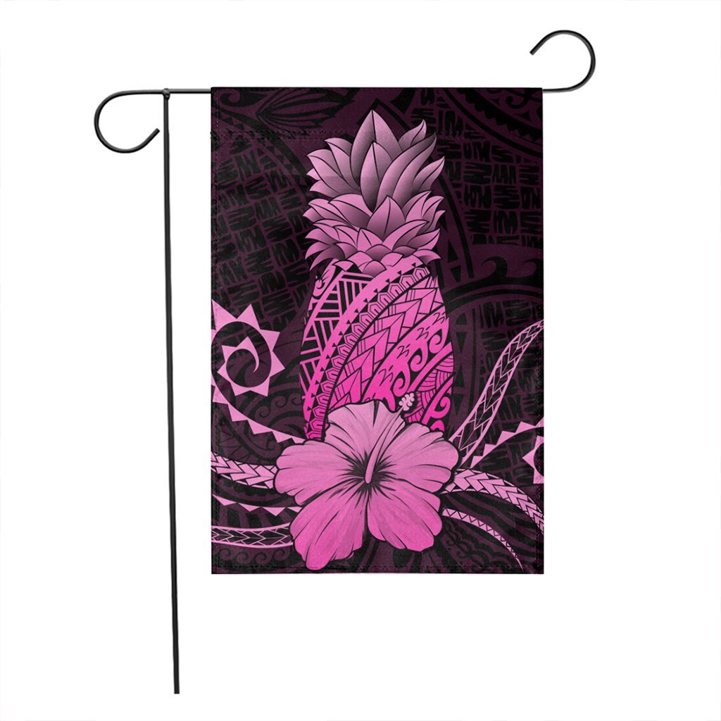 Hawaii Polynesian Pineapple Hibiscus Flag - Pink - AH - Polynesian Pride