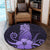 Hawaii Polynesian Pineapple Hibiscus Round Carpet - Purple - AH - Polynesian Pride