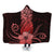 Hawaii Polynesian Pineapple Hibiscus Hooded Blanket - Red - AH Hooded Blanket White - Polynesian Pride