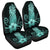 Hawaii Polynesian Pineapple Hibiscus Car Seat Covers - Turquoise - AH Universal Fit Black - Polynesian Pride