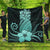 Hawaii Polynesian Pineapple Hibiscus Premium Quilts - Turquoise - AH Black - Polynesian Pride