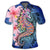 Hawaii Polynesian Pink Hibiscus Seahorse Polo Shirt - Polynesian Pride