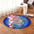 Hawaii Polynesian Pink Hibiscus Seahorse Round Carpet - AH - Polynesian Pride