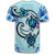 Hawaii Polynesian Plumeria Hibiscus Turtle T Shirt Jack Style Blue - Polynesian Pride