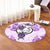 Hawaii Polynesian Plumeria Hibiscus Turtle Round Carpet - AH - Jack Style - Pink - Polynesian Pride