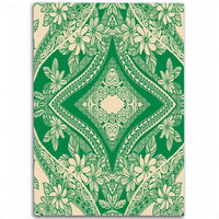 Hawaii Polynesian Plumeria Mix Green Area Rug - AH Luxurious - Polynesian Pride