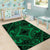 Hawaii Polynesian Plumeria Mix Green Black Area Rug - AH - Polynesian Pride