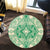 Hawaii Polynesian Plumeria Mix Green Round Carpet - AH Round Carpet Luxurious Plush - Polynesian Pride