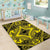 Hawaii Polynesian Plumeria Mix Yellow Black Area Rug - AH - Polynesian Pride