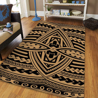 Hawaii Polynesian Seamless Gold Area Rug - AH - Polynesian Pride