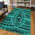 Hawaii Polynesian Seamless Turquoise Area Rug - AH - Polynesian Pride