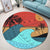 Hawaii Polynesian Sun Down Round Carpet - AH - Polynesian Pride