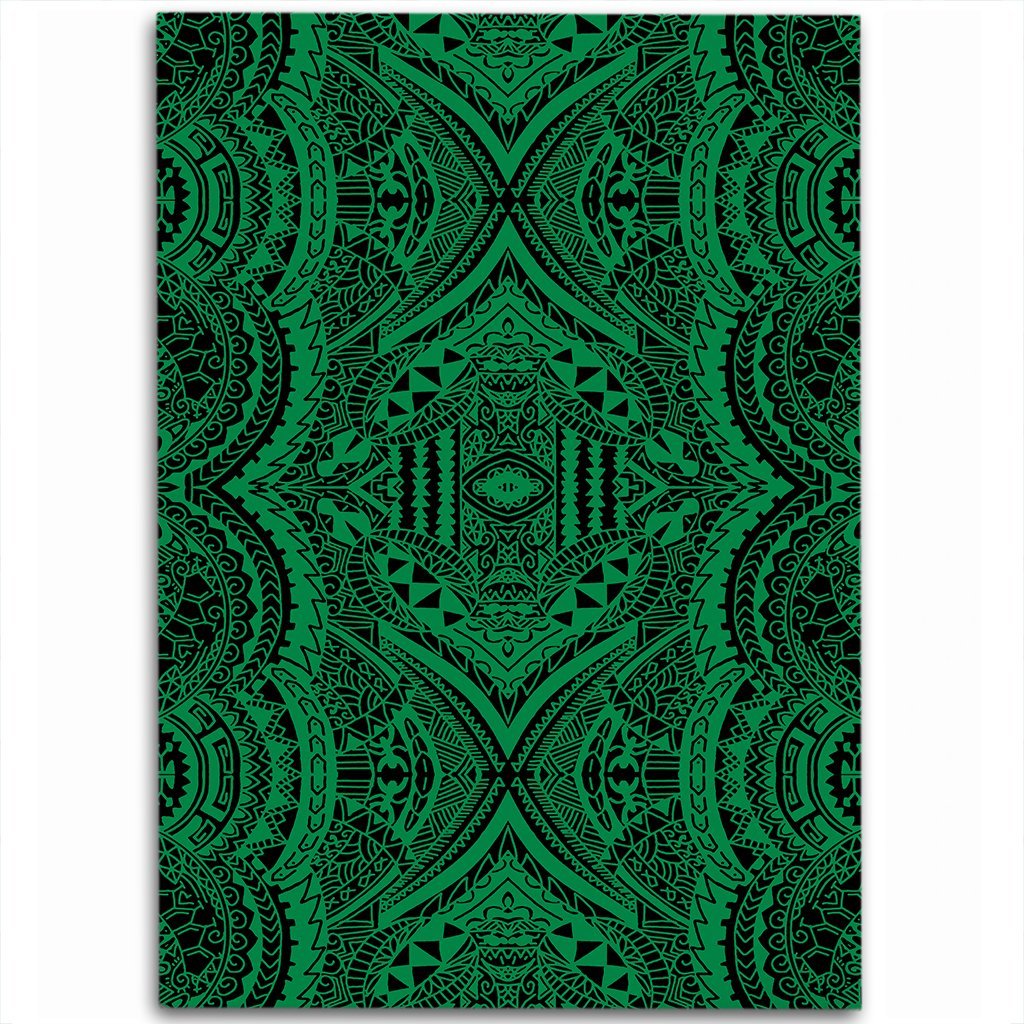 Hawaii Polynesian Symmetry Green Area Rug - AH Luxurious - Polynesian Pride