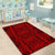 Hawaii Polynesian Symmetry Red Area Rug - AH - Polynesian Pride