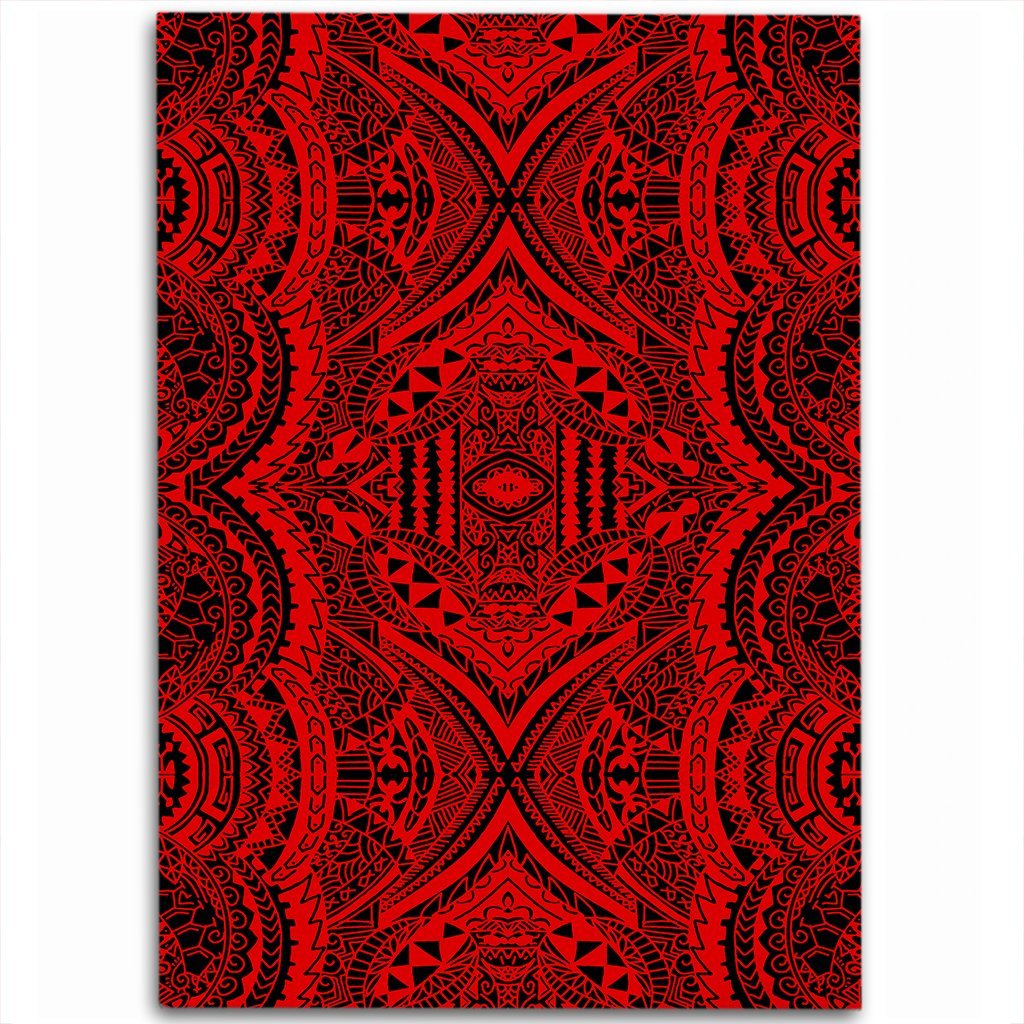 Hawaii Polynesian Symmetry Red Area Rug - AH Luxurious - Polynesian Pride