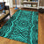 Hawaii Polynesian Symmetry Turquoise Area Rug - AH - Polynesian Pride