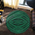 Hawaii Polynesian Tatau Green Round Carpet - AH - Polynesian Pride