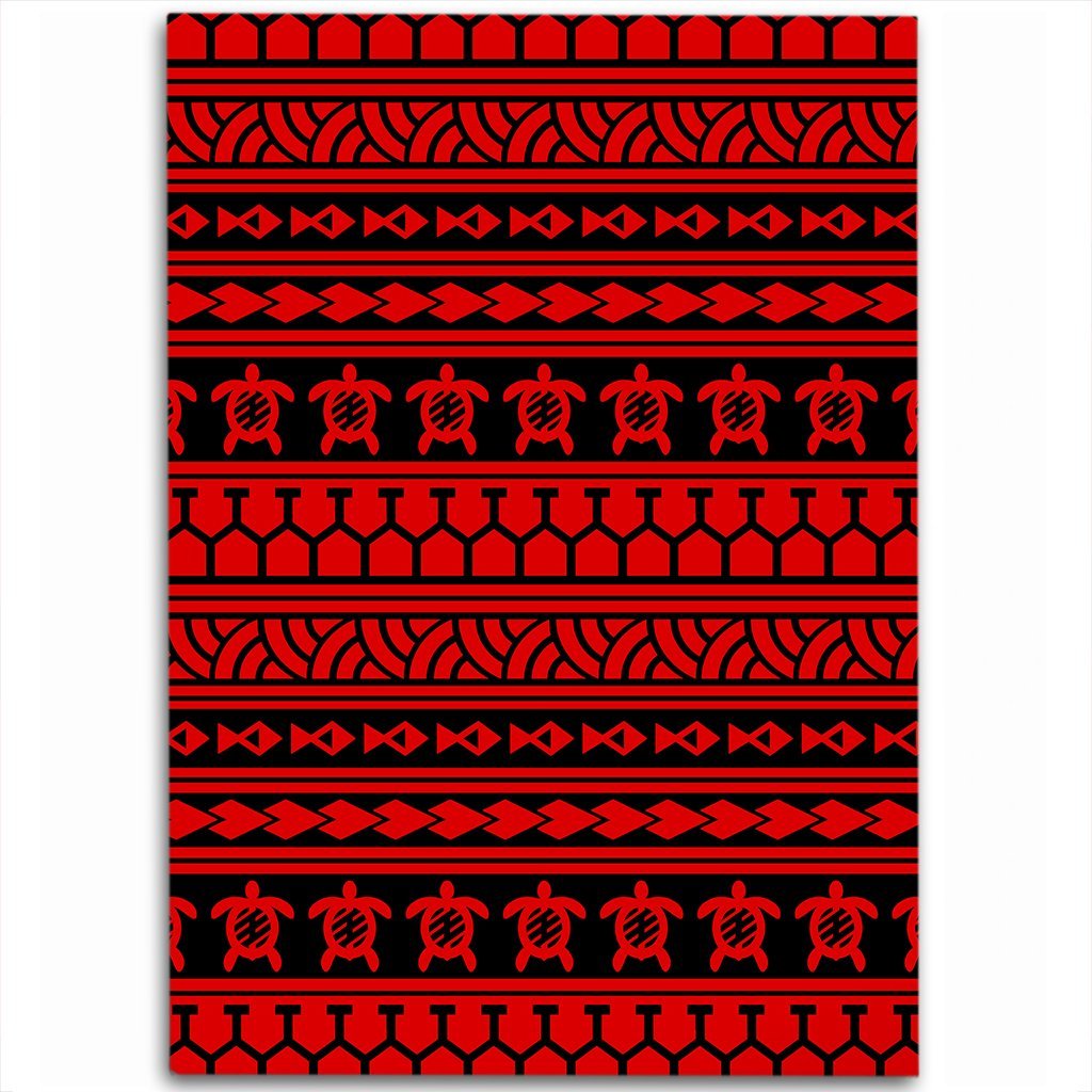 Hawaii Polynesian Tattoo Tribal Red Area Rug - AH Luxurious - Polynesian Pride