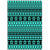 Hawaii Polynesian Tattoo Tribal Turquoise Area Rug - AH Luxurious - Polynesian Pride