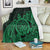 Hawaii Polynesian Turtle Premium Blankets - Green - AH White - Polynesian Pride