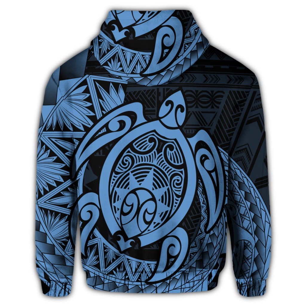 Hawaii Polynesian Turtle Zip Hoodie Pastel - Polynesian Pride