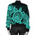 Hawaii Polynesian Turtle Bomber Jacket - Turquoise - AH - Polynesian Pride