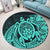 Hawaii Polynesian Turtle Round Carpet - Turquoise - AH - Polynesian Pride