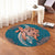 Hawaii Polynesian Turtle Hibiscus Round Carpet - AH - Polynesian Pride