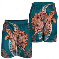 Hawaii Polynesian Turtle Hibiscus Men's Shorts - AH - Polynesian Pride