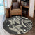 Hawaii Polynesian Turtle Hibiscus Round Carpet - Beige - AH - Polynesian Pride