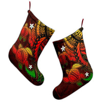Hawaii Polynesian Turtle Hibiscus Christmas Stocking - Color Flag - AH - Polynesian Pride
