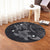 Hawaii Polynesian Turtle Hibiscus Round Carpet - Gray - AH - Polynesian Pride