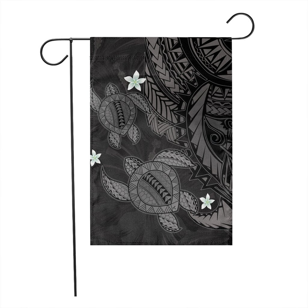 Hawaii Polynesian Turtle Hibiscus Flag - Gray - AH - Polynesian Pride