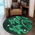 Hawaii Polynesian Turtle Hibiscus Round Carpet - Green - AH - Polynesian Pride