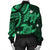 Hawaii Polynesian Turtle Hibiscus Bomber Jacket - Green - AH - Polynesian Pride