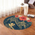 Hawaii Polynesian Turtle Hibiscus Round Carpet - Nolan Style - AH - Polynesian Pride